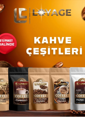 5'li Kahve Seti Espresso - Filtre - Sade - Kolajenli - Çekirdek Türk Kahvesi 5 x 250g