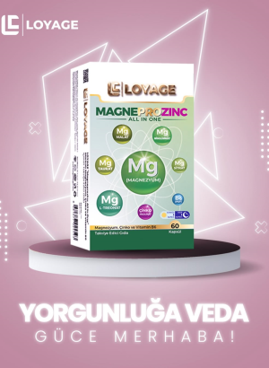 Magnezyum Magneprozinc All in One Magnezyum, Çinko ve Vitamin B6 İçeren Takviye Edici Gıda 60 Kapsül